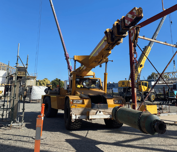 CN Crane being operated by Saferight Academy instructor for Saferights Rigging basics course.